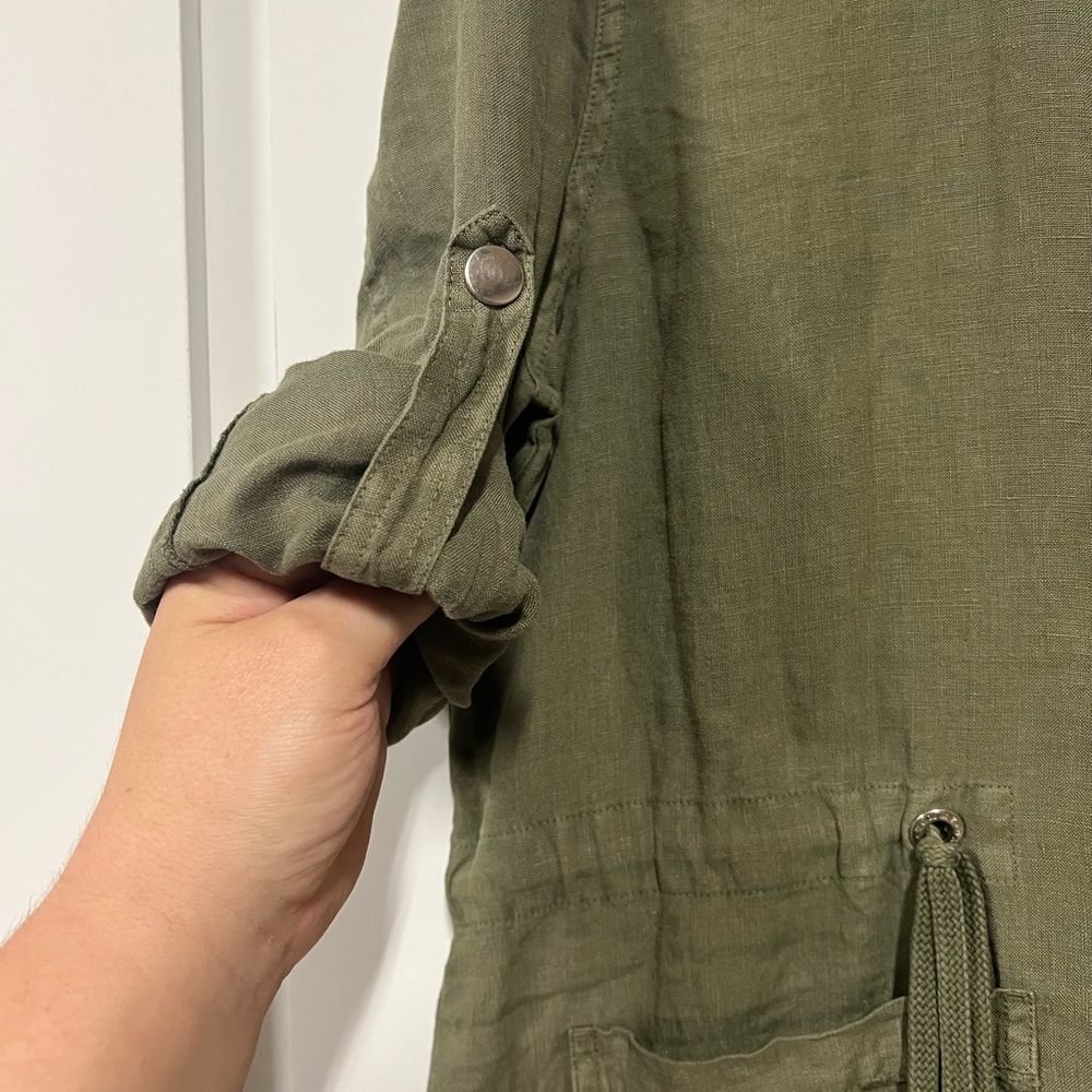 New - Tommy Bahama Olive Green Two Palms Utility Anorak - Picture 3 of 7